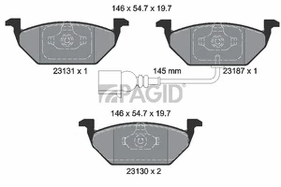 Pagid OEM Brake Pads T1163N (Front)