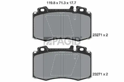 Pagid OEM Brake Pads T1174N (Front)