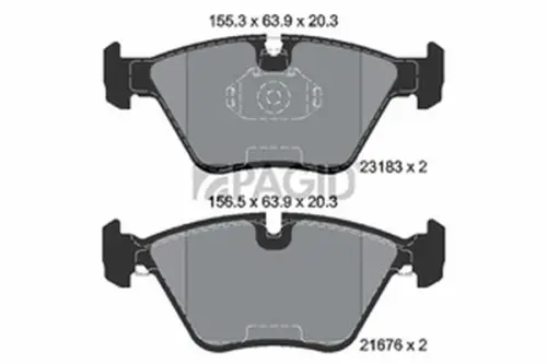 Pagid OEM Brake Pads T1202N (Front)