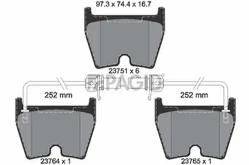 Pagid OEM Brake Pads T1222N (Front)