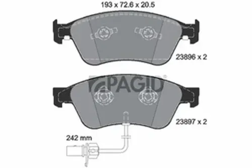 Pagid OEM Brake Pads T1224N (Front)