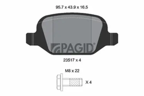 Pagid OEM Brake Pads T1240N (Rear)