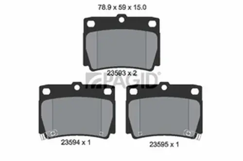 Pagid OEM Brake Pads T1254N (Rear)