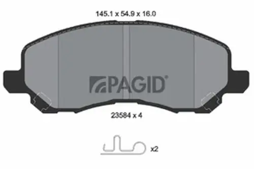 Pagid OEM Brake Pads T1274N (Front)