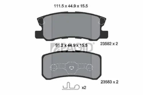 Pagid OEM Brake Pads T1276N (Rear)