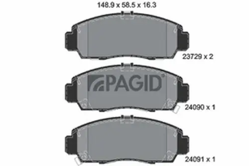 Pagid OEM Brake Pads T1284N (Front)