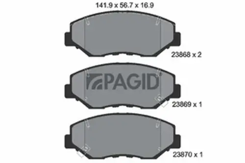 Pagid OEM Brake Pads T1333N (Front)