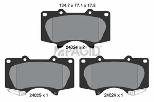 Pagid OEM Brake Pads T1368N (Front)