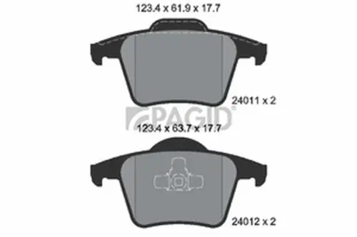 Pagid OEM Brake Pads T1394N (Rear)
