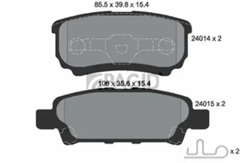 Pagid OEM Brake Pads T1395N (Rear)