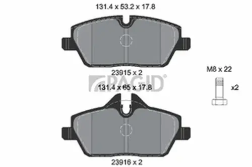 Pagid OEM Brake Pads T1444N (Front)