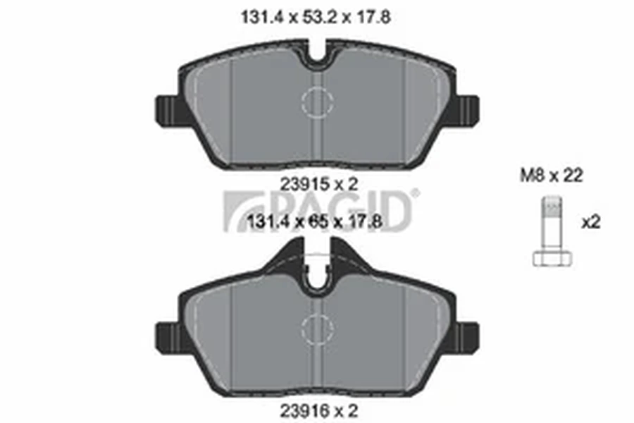 Pagid OEM Brake Pads T1444N (Front)