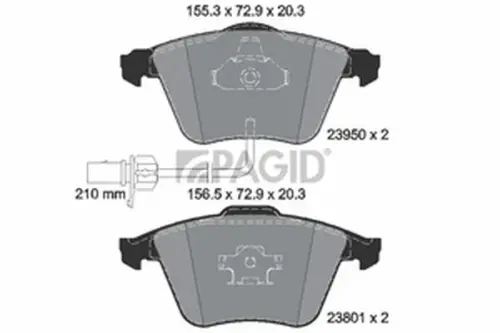 Pagid OEM Brake Pads T1487N (Front)