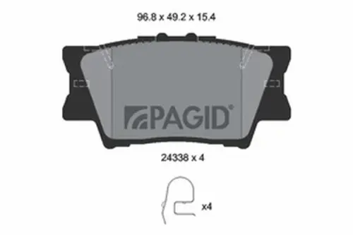 Pagid OEM Brake Pads T1582N (Rear)