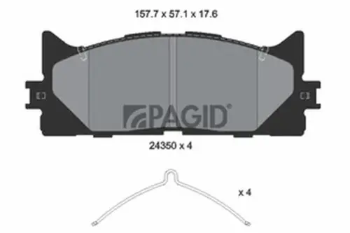 Pagid OEM Brake Pads T1605N (Front)
