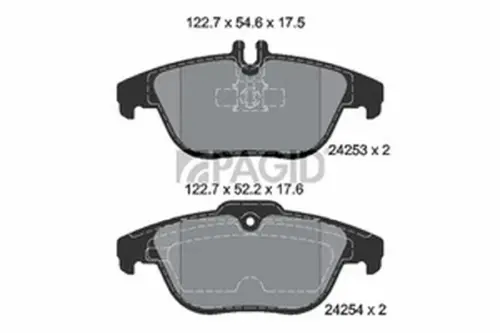 Pagid OEM Brake Pads T1637N (Rear)