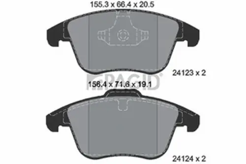 Pagid OEM Brake Pads T1653N (Front)