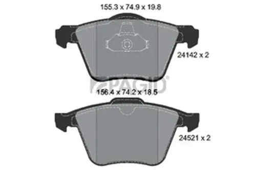 Pagid OEM Brake Pads T1664N (Front)
