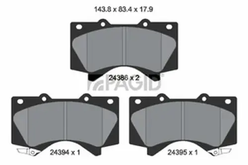 Pagid OEM Brake Pads T1681N (Front)