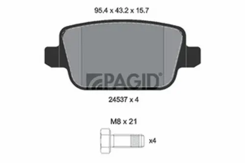 Pagid OEM Brake Pads T1696N (Rear)