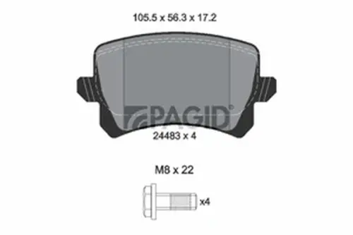 Pagid OEM Brake Pads T1699N (Rear)