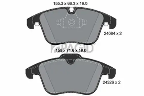 Pagid OEM Brake Pads T1732N (Front)