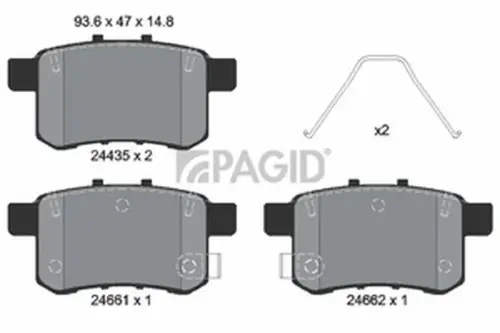 Pagid OEM Brake Pads T1733N (Rear)