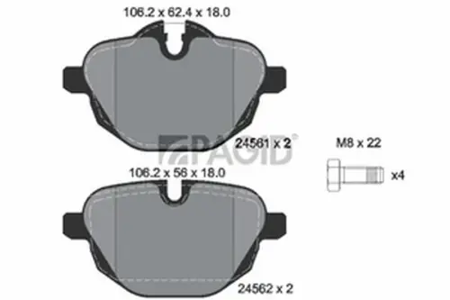 Pagid OEM Brake Pads T1769N (Rear)