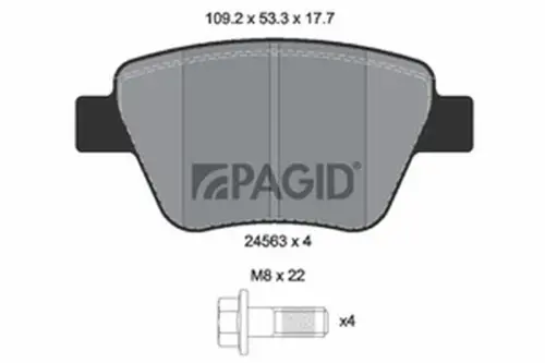 Pagid OEM Brake Pads T1782N (Rear)