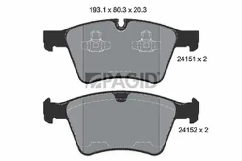 Pagid OEM Brake Pads T1802N (Front)