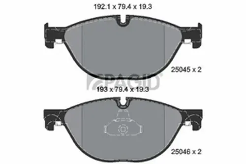 Pagid OEM Brake Pads T1960N (Front)