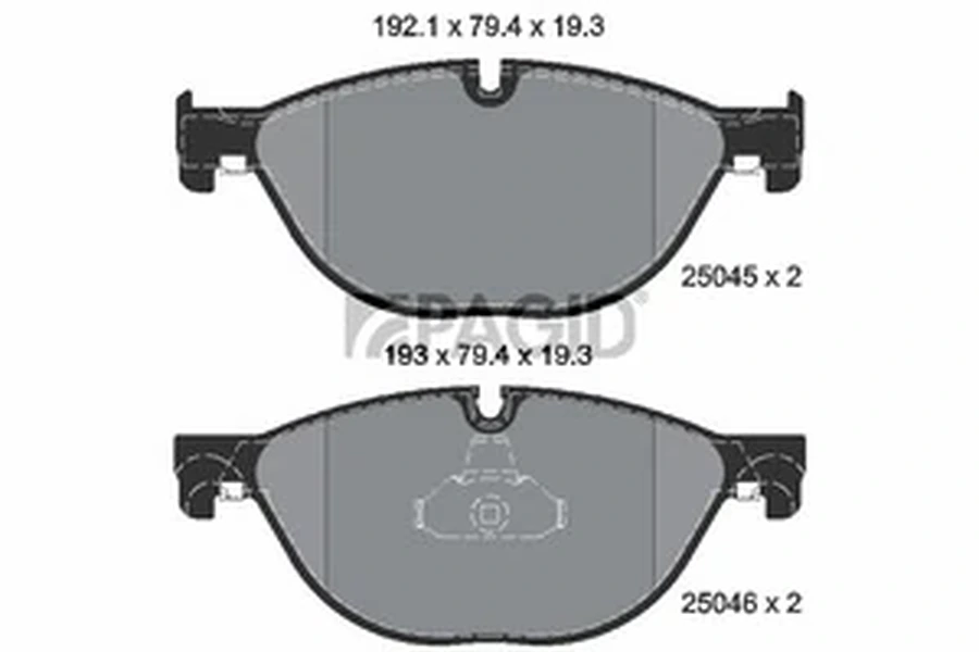 Pagid OEM Brake Pads T1960N (Front)