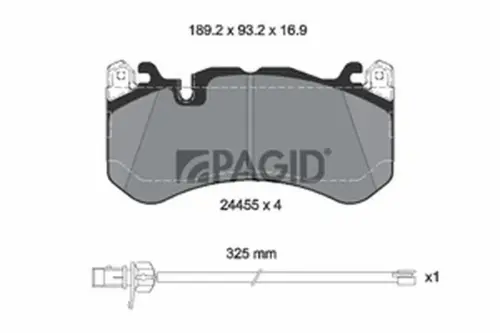 Pagid OEM Brake Pads T1983N (Front)