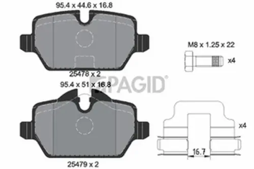 Pagid OEM Brake Pads T2027N (Rear)