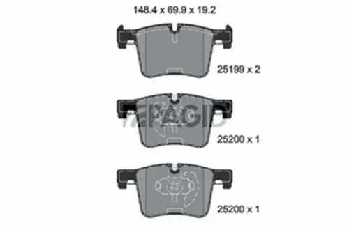 Pagid OEM Brake Pads T2052N (Front)