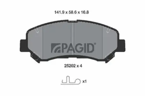 Pagid OEM Brake Pads T2073N (Front)