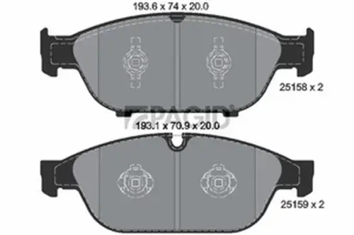 Pagid OEM Brake Pads T2093N (Front)
