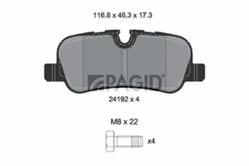 Pagid OEM Brake Pads T2125N (Rear)