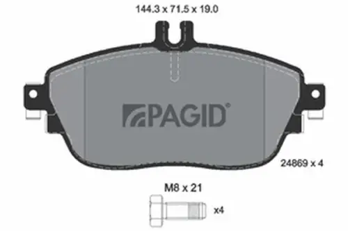 Pagid OEM Brake Pads T2149N (Front)