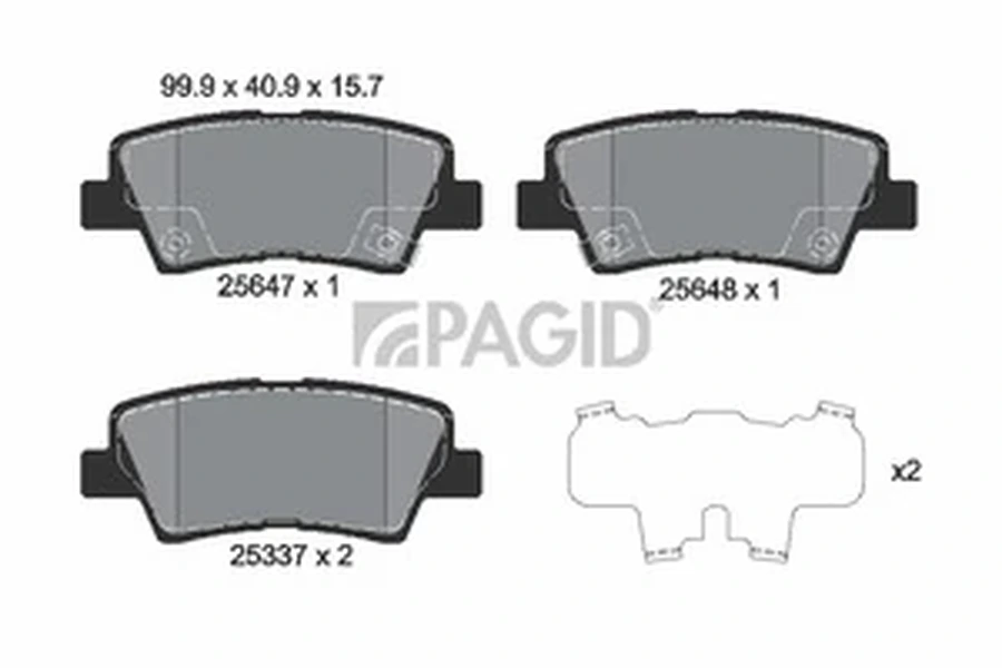 Pagid OEM Brake Pads T2210N (Rear)