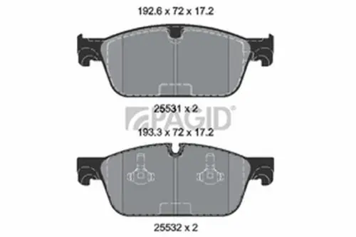 Pagid OEM Brake Pads T2285N (Front)