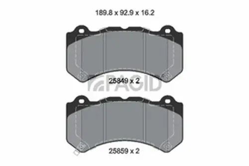 Pagid OEM Brake Pads T2288N (Front)
