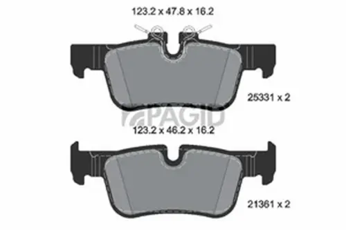 Pagid OEM Brake Pads T2399N (Rear)