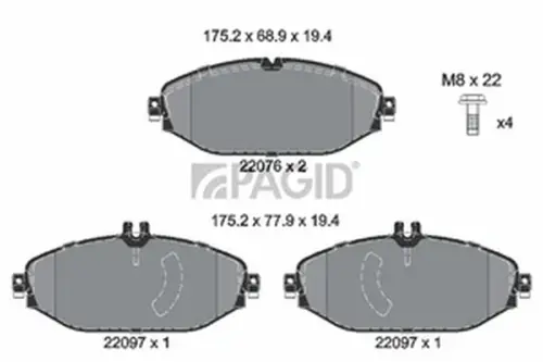 Pagid OEM Brake Pads T2416N (Front)