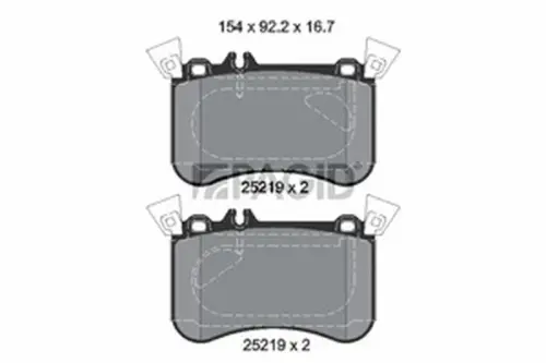 Pagid OEM Brake Pads T2419N (Front)