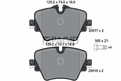 Pagid OEM Brake Pads T2434N (Front)