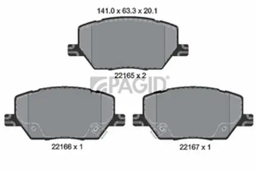 Pagid OEM Brake Pads T2447N (Front)