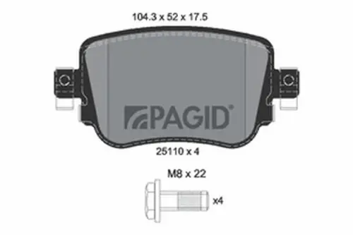 Pagid OEM Brake Pads T2455N (Rear)