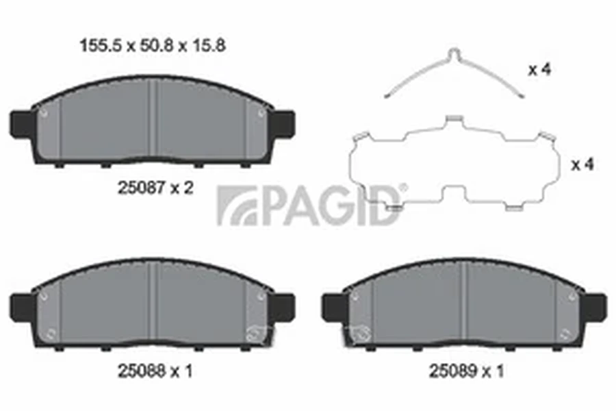 Pagid OEM Brake Pads T2456N (Front)