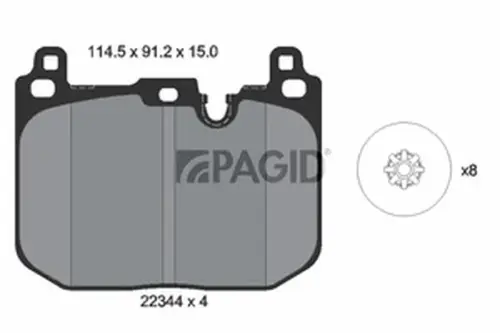 Pagid OEM Brake Pads T2479N (Front)